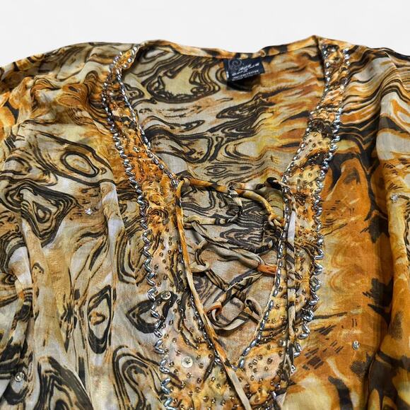 Semi sheer tunic top by ace - Picture 2 of 6